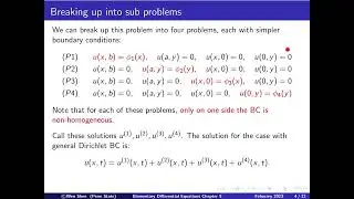 V9-9:  Laplace Equation in rectangle, Dirichlet boundary conditions, derivation of formal solution.