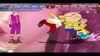 Josh geary y female Donald vs Homer Simpson y ed MUGEN 