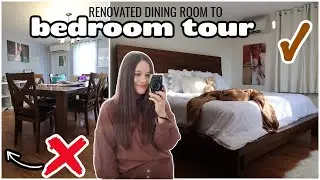 we turned our DINING ROOM into a MASTER BEDROOM *Total Bedroom Makeover Transformation*