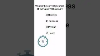 English Quiz #8 #meticulous #englishlesson #englishquizchannel #englishexam #vocabulary
