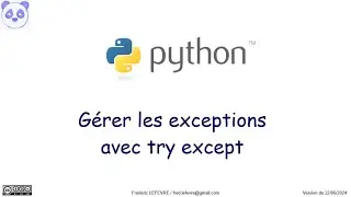 Python - Gérer les exceptions avec try except