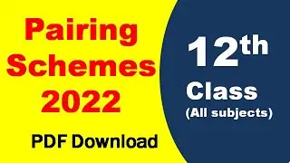 2nd year pairing scheme 2022 Punjab board pdf download