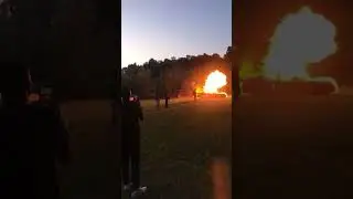 The car blew up in the middle of a video shoot