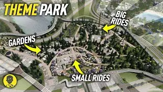 How to build REALISTIC Theme Parks In Cities Skylines Vanilla