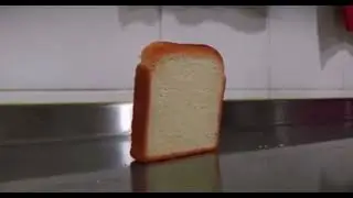 Piece of bread falling over for 1 hour straight..