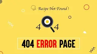 404 - Recipe Not Found ! Css Animation