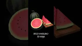 water melon speed 3d modeling, 수박모델링, #7biiona #mayamodeling #3dmodeling #summer #fruits #🍉