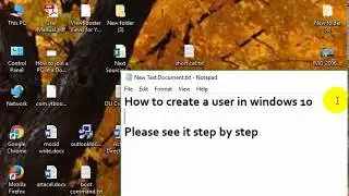 How to Create User in windows 10