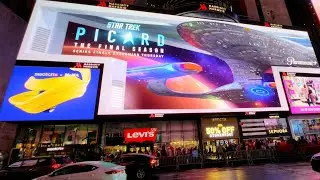 The Star Trek Picard series finale Reveal in Times SQ #startrek #nyc