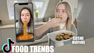 I eat viral TIKTOK FOOD trends for 7 days🍜