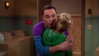 3x15 Sheldon hugs Penny