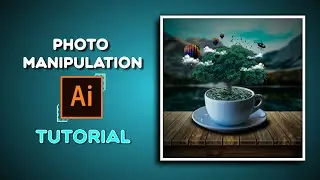 Illustrator Tutorial - PHOTO-MANIPULATION - CUP MANIPULATION