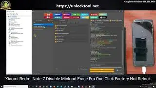Xiaomi Redmi Note 7 Disable Micloud One Click By UnlockTool Factory Not Relock
