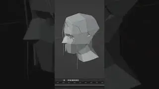 How to make Low Poly Hair in Blender #blender #lowpoly #shorts
