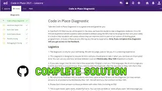 Code in Place 2021 Diagnostic