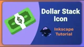 Dollar Stack Icon made with Inkscape in 8 mins | Quick And Easy  For Beginners