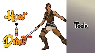 How I Draw TEELA from MASTERS of the UNIVERSE REVELATIONS * how to draw teela art lessons drawing *