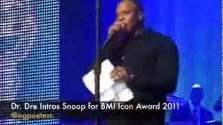 DR. DRE AND SNOOP GIVE HEART FELT SPEECHES AT BMI EVENT 2011
