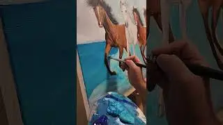 Simple way to paint a wave 🌊 