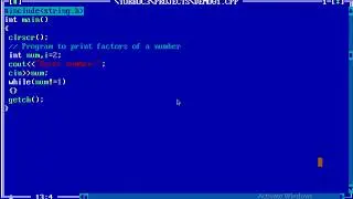 C++ Program to find the Factors of a number