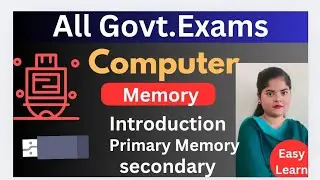 Memory (ROM,RAM,Cache memory,) Primary memory, Secondary memory #memory #rommemory#computereducation