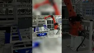 Industrial Robot Handling Plastic Boxes: Precision and Efficiency  