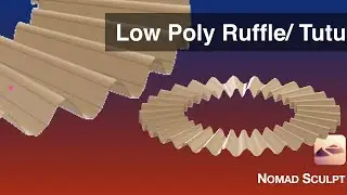 Easy Low-poly Ruffle Tutu | Nomad Sculpt | 3D sculpt on iPad