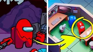 References in FNF VS Among Us AND Spnonge Bob | Come and Learn with Pibby
