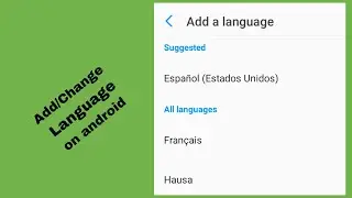 How to change language Android|| Add system language on your phone