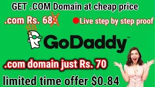 godaddy offer cheap .com domain ||  free .com domain ||  free .com domain 2020 || cheap domain