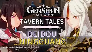 Of Drink A-Dreaming: Tavern Tales (Beidou - Ningguang): Docked on a Moonlit Night - Genshin Impact