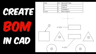 How to Create a BOM Schedule in AutoCAD: Step-by-Step Tutorial for Beginners