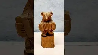 медведь на пне, дерево