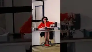Renato Pozzetto doesn't give in to the flattery of a secretary! From the film A Poor Rich Man (1983)