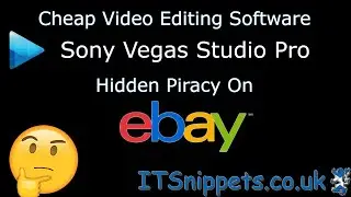 Cheap Video Editing Software - Hidden Piracy On Ebay Example 2 (Sony Vegas) (@itsnippetscouk)