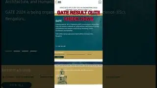 GATE 2024 RESULT IS PUBLISHED!! CHECK NOW!