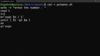 Prime Number Shell Programming | os | 4th sem cse | operating system lab | QT