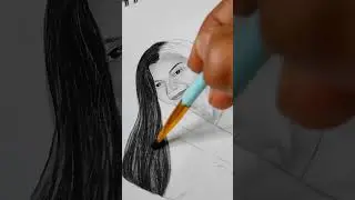 girl face drawing. 