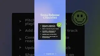 Song Release Checklist