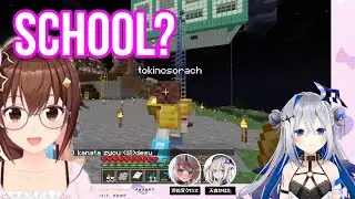 Tokino Sora Call Kanata Castle a School | Minecraft [Hololive/Eng Sub]