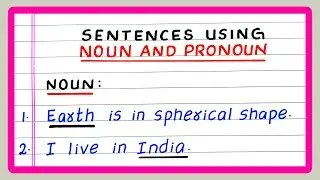 NOUN AND PRONOUN IN ENGLISH | NOUN AND PRONOUN EXAMPLES | NOUN AND PRONOUN SENTENCES
