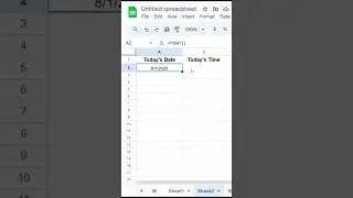 Today’s Date and Time in Sheets