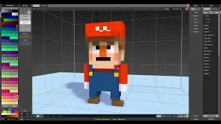 Mario Bros in MagicalVoxel