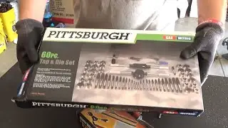 Running a New Thread with PITTSBURGH SAE & Metric Tap and Die Set, 60 Piece