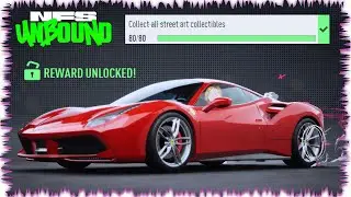 ALL 80 STREET ART LOCATIONS - Easiest & Fastest Guide - Free FERRARI 488 GTB NFS Unbound