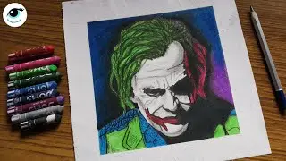 Joker 🤡 | Portrait 😍 | Oil Pastel Drawing For Beginners - step by step