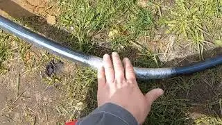 подключение гаража к электричеству подземным способом. сип 2×16 в пнд трубе 25мм под землёй