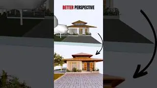 BETTER perspective in SketchUp Enscape | SketchUp Enscape Tutorial #shorts #architecture