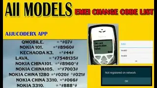 IMEI Change Codes  | All Models IMEI Repair List | In One Video
