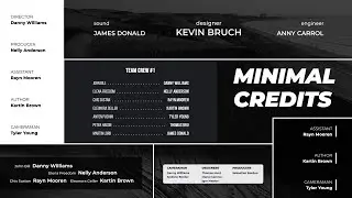Minimal Credits | After Effects and Premiere Pro Template (AE & PP Video Template)
